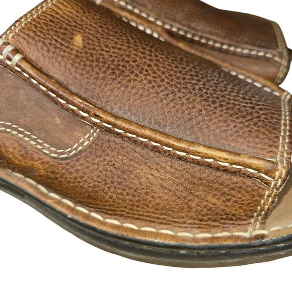 Dr. Martens Doc Martens Men's Size 11 EU 46 Leather Slide Sandals Brown Y2K - Picture 6 of 11